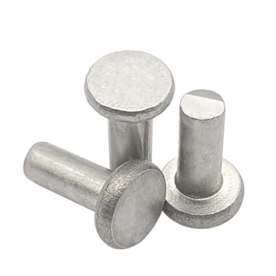 实心纯铝质平头敲击式铆钉GB109实芯铝制手打式平帽柳卯丁M2M3M4