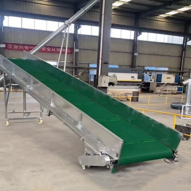 厂家餐厅垃圾传送带 裙边自动化提升机 PVC档板输送带价格